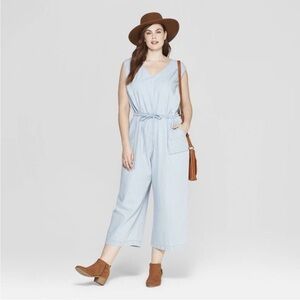 Universal Thread Women's Chambray Sleeveless Jumpsuit Size Medium